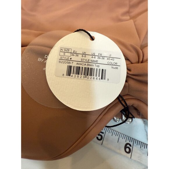 NWT Andrea Iyamah Akacia Nude Long Sleeve Bikini Top XS,‎ S - Picture 7 of 14